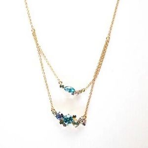 Banana Republic Aqua Blue Layered Necklace NWT